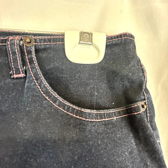 Angels SKIRT Vintage Stretch Blue Denim Size 9 Jr Made in Hong Kong - Picture 9 of 12
